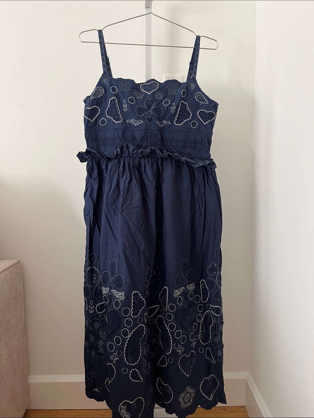 Sea New York Navy Embroidered Dress